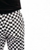 Calças de Cozinha Easyfit em Xadrez Branco e Preto - Tamanho M - Whites Chefs Clothing - Fourniresto