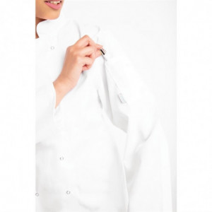 Casaco de Cozinha Unissexo Branco de Mangas Compridas Vegas - Tamanho M - Whites Chefs Clothing - Fourniresto