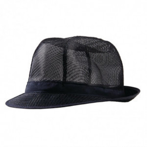 Chapéu Trilby Azul Marinho com Rede - Tamanho M 570 mm - FourniResto - Fourniresto