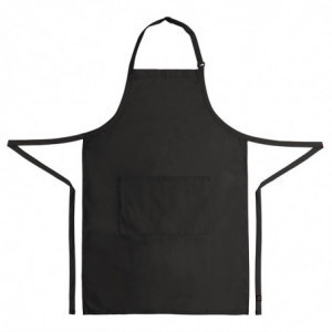 Avental Bavete Preto com Bolsos e Alça Ajustável - Chef Works - Fourniresto