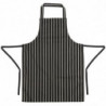 Avental de cozinha listrado preto e branco 760 x 970 mm - Roupas de chef brancas - Fourniresto