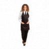 Avental de Garçom Gola em V Preto em Poliéster/Algodão 838 x 698 mm - Whites Chefs Clothing - Fourniresto