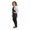 Avental de Garçom Gola em V Preto em Poliéster/Algodão 838 x 698 mm - Whites Chefs Clothing - Fourniresto
