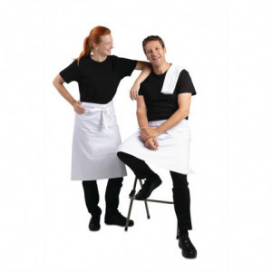 Avental de garçom padrão branco 1000 x 700 mm - Roupas de chef branco - Fourniresto