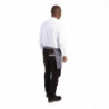 Avental de Servidor Curto Cinza Antracite em Poliéster/Algodão 750 x 373 mm - Whites Chefs Clothing - Fourniresto