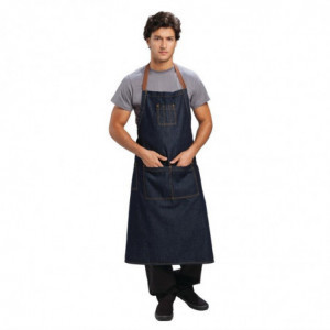 Avental Bavete Azul Urban Memphis 890 x 1005 mm - Chef Works - Fourniresto