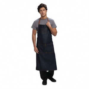 Avental Bavete Azul Urban Memphis 890 x 1005 mm - Chef Works - Fourniresto