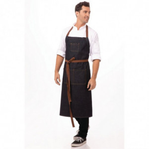 Avental Bavete Azul Urban Memphis 890 x 1005 mm - Chef Works - Fourniresto