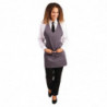 Avental de Servidor Gola em V Cinza Antracite em Poliéster/Algodão 838 x 698 mm - Whites Chefs Clothing - Fourniresto