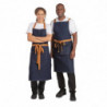 Avental de Servidor em Denim Azul com Cinto de Algodão 1000 x 700 mm - Whites Chefs Clothing - Fourniresto
