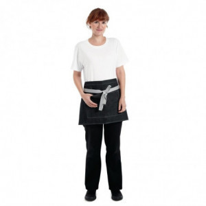 Avental de Servidor Curto Denim Preto Southside 400 x 760 mm - Whites Chefs Clothing - Fourniresto
