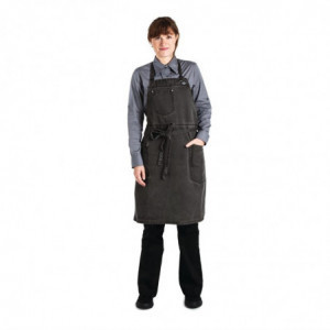 Avental Bavete Taupe Urban Dorset em Algodão 762 x 863 mm - Chef Works - Fourniresto