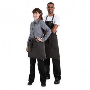Avental Bavete Taupe Urban Dorset em Algodão 762 x 863 mm - Chef Works - Fourniresto