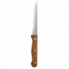 Faca de carne com cabo de madeira lâmina serrilhada 215 mm - Conjunto de 12 - Olympia - Fourniresto
