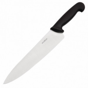 Faca de Cozinha Preta Lâmina de 25,5 cm - Hygiplas - Fourniresto