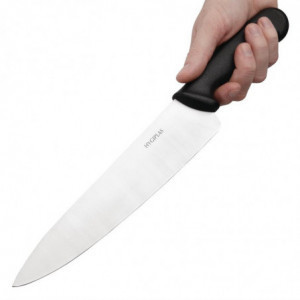 Faca de Cozinha Preta Lâmina de 25,5 cm - Hygiplas - Fourniresto