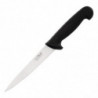 Faca de filetar preta lâmina de 15 cm - Hygiplas - Fourniresto