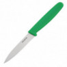 Faca de Cozinha Verde Lâmina 7,5 cm - Hygiplas - Fourniresto
