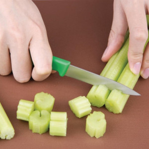 Faca de Cozinha Verde Lâmina 7,5 cm - Hygiplas - Fourniresto