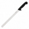 Faca de corte serrilhada preta lâmina 30,5 cm - Hygiplas - Fourniresto
