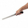 Faca de corte serrilhada preta lâmina 30,5 cm - Hygiplas - Fourniresto
