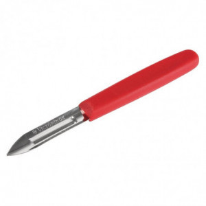Descascador com cabo de nylon vermelho de lâmina de dupla face - Victorinox - Fourniresto