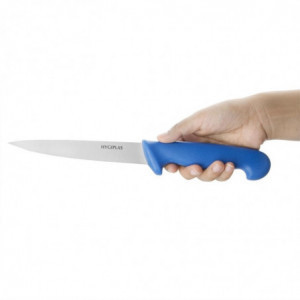 Faca de filetar azul lâmina 15 cm - Hygiplas - Fourniresto