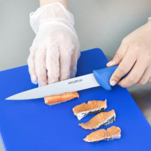 Faca de filetar azul lâmina 15 cm - Hygiplas - Fourniresto