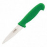 Faca de Cozinha Verde Lâmina 9 cm - Hygiplas - Fourniresto