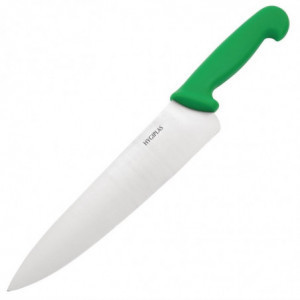 Faca de Cozinha Verde Lâmina 25,5 cm - Hygiplas - Fourniresto