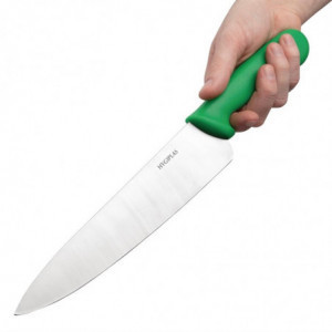 Faca de Cozinha Verde Lâmina 25,5 cm - Hygiplas - Fourniresto