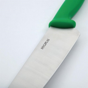 Faca de Cozinha Verde Lâmina 25,5 cm - Hygiplas - Fourniresto