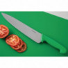 Faca de Cozinha Verde Lâmina 25,5 cm - Hygiplas - Fourniresto