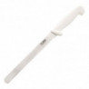 Faca de corte branca com lâmina serrilhada de 25,5 cm - Hygiplas - Fourniresto
