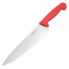 Faca de Cozinha Vermelha Lâmina 25,5 cm - Hygiplas - Fourniresto