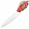 Faca de Cozinha Vermelha Lâmina 25,5 cm - Hygiplas - Fourniresto