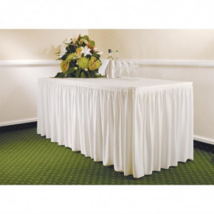 Toalha e avental retangulares franzidos em tecido cru 750 x 1820 mm - FourniResto - Fourniresto
