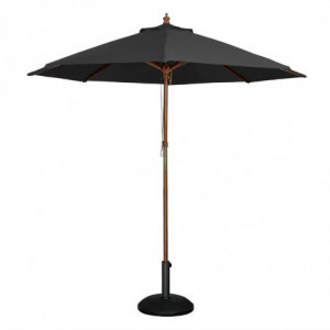 Guarda-sol Preto Redondo Ø 3 M - Bolero - Fourniresto