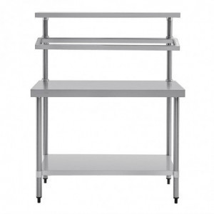 Mesa de preparação em aço inoxidável com suporte para recipientes GN 1200 x 600 mm - Vogue - Fourniresto