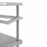 Mesa de preparação em aço inoxidável com suporte para recipientes GN 1200 x 600 mm - Vogue - Fourniresto