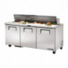 Balcão de Preparação em Inox 3 Portas 538 L - TRUE - Fourniresto