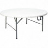 Mesa Redonda Dobrável Branca no Centro Ø 1530 mm - Bolero - Fourniresto
