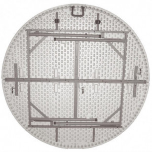 Mesa Redonda Dobrável Branca no Centro Ø 1530 mm - Bolero - Fourniresto