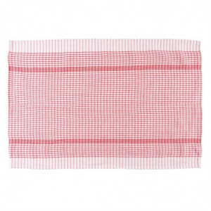 Pano de Prato Vermelho em Poliéster/Algodão - Conjunto de 10 - Vogue - Fourniresto