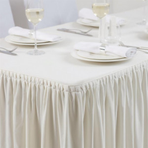 Toalha e avental retangulares pretos franzidos 750 x 1820 mm - FourniResto - Fourniresto