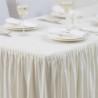 Toalha e avental retangulares pretos franzidos 750 x 1820 mm - FourniResto - Fourniresto