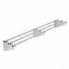Prateleira de parede tubular em inox 1500 mm - Vogue - Fourniresto