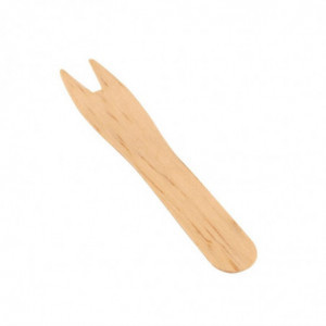 Garfo de madeira biodegradável 95 mm - Pacote com 1000 - Fiesta Green - Fourniresto