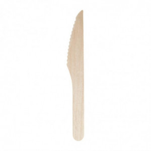 Faca de Madeira Biodegradável 165 mm - Pacote com 100 - Fiesta Green - Fourniresto