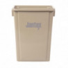 Contentor de Reciclagem Bege em Polipropileno 56 L - Jantex - Fourniresto
